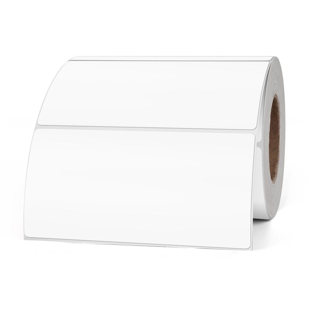 2492 White Color Coding Labels 2 × 4 Inches Rectangle Vinyl Self-Adhesive